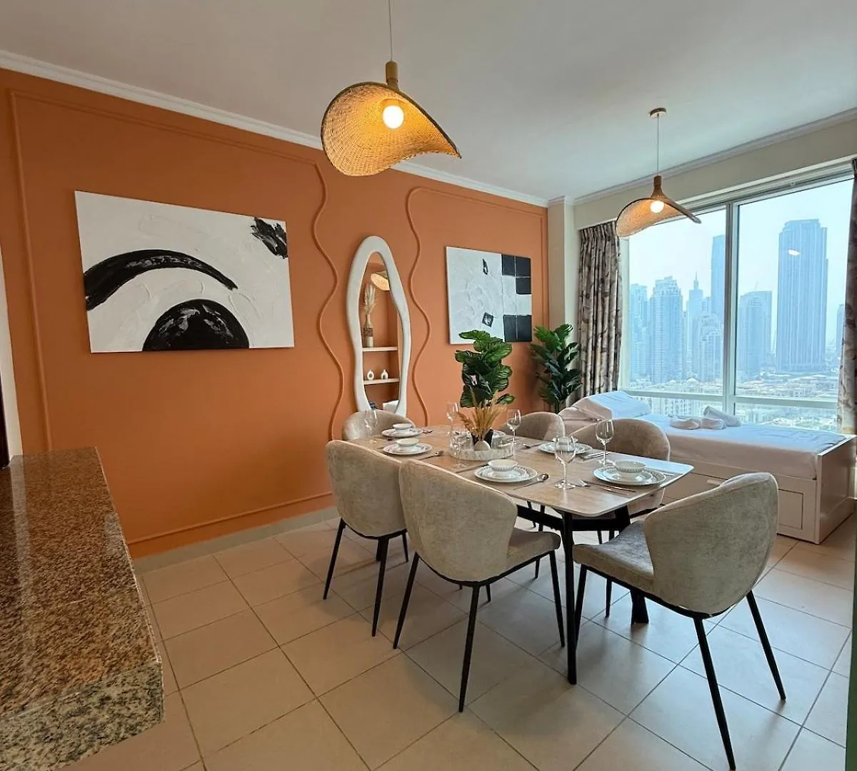 Serene Cozy 2Br Near Burj Khalifa 迪拜 公寓